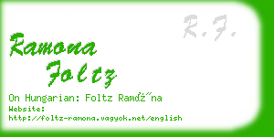 ramona foltz business card